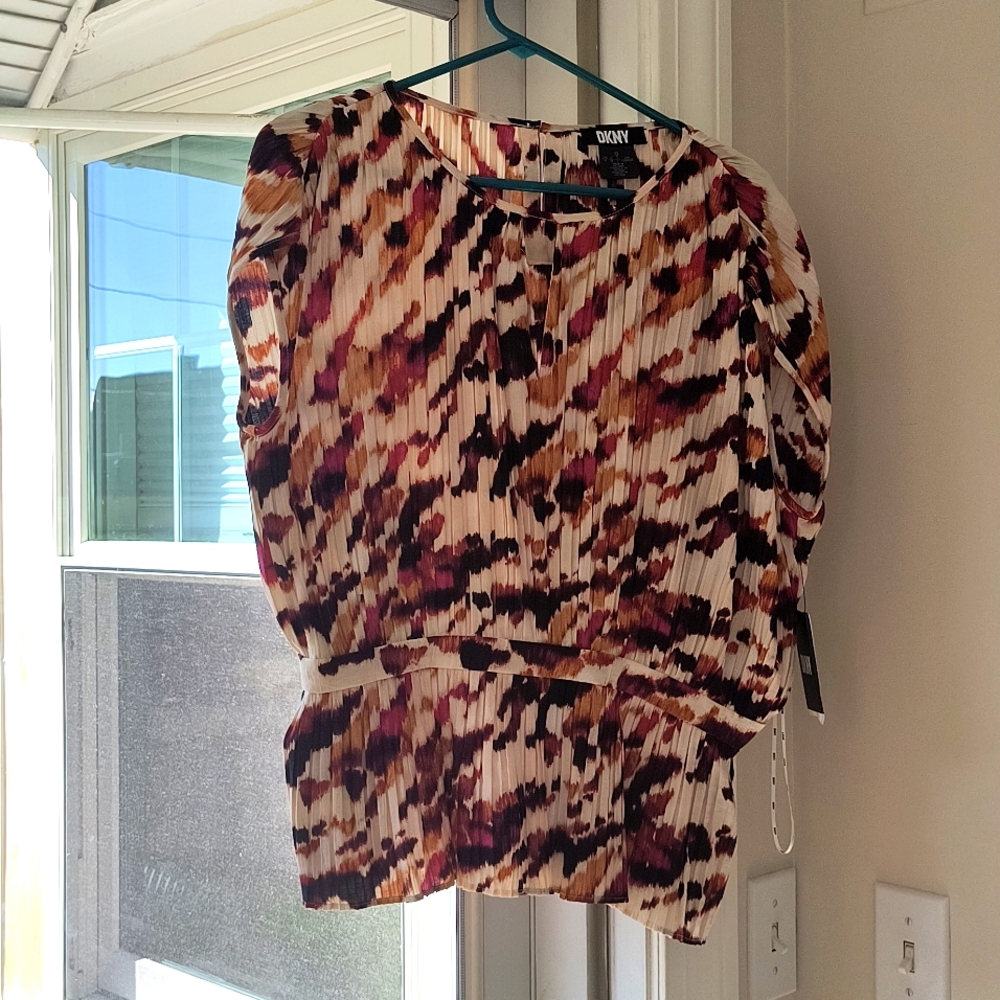 DKNY pleated blouse